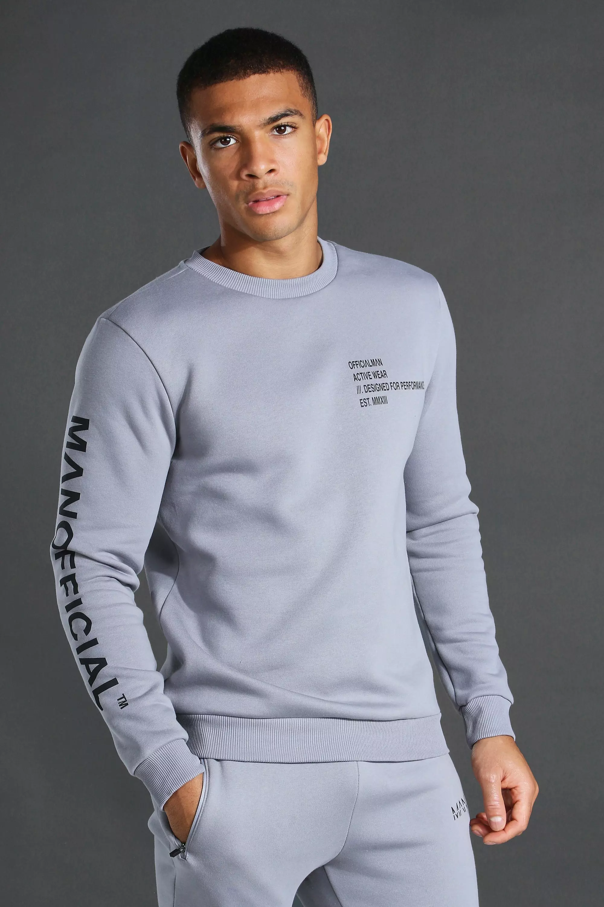 Emporio armani ea7 7 best sale lines reflective crew sweatshirt